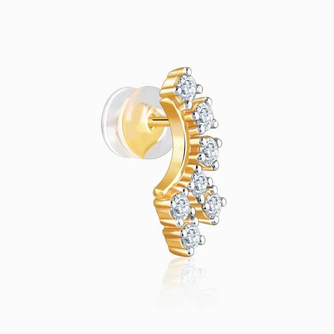 Gold Climber Lab Grown Diamond Studs