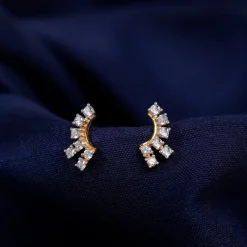 Gold Climber Lab Grown Diamond Studs