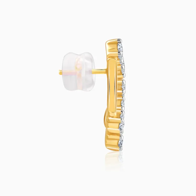 Gold Climber Lab Grown Diamond Studs