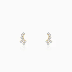 Gold Climber Lab Grown Diamond Studs