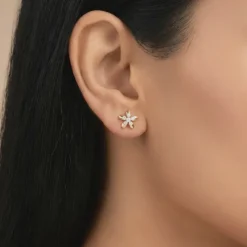 Gold Comet Busters Lab Grown Diamond Earrings