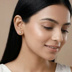 Gold Comet Busters Lab Grown Diamond Earrings