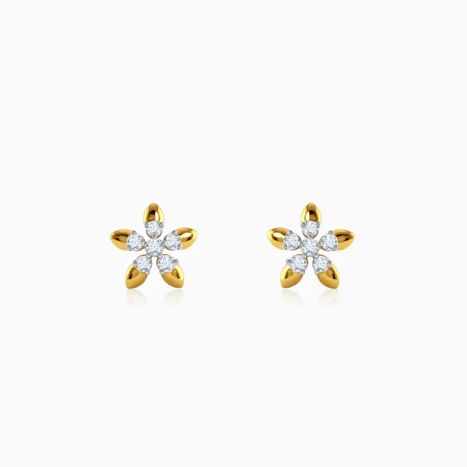 Gold Comet Busters Lab Grown Diamond Earrings