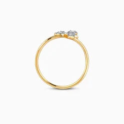 Gold Corolla Lab Grown Diamond Ring