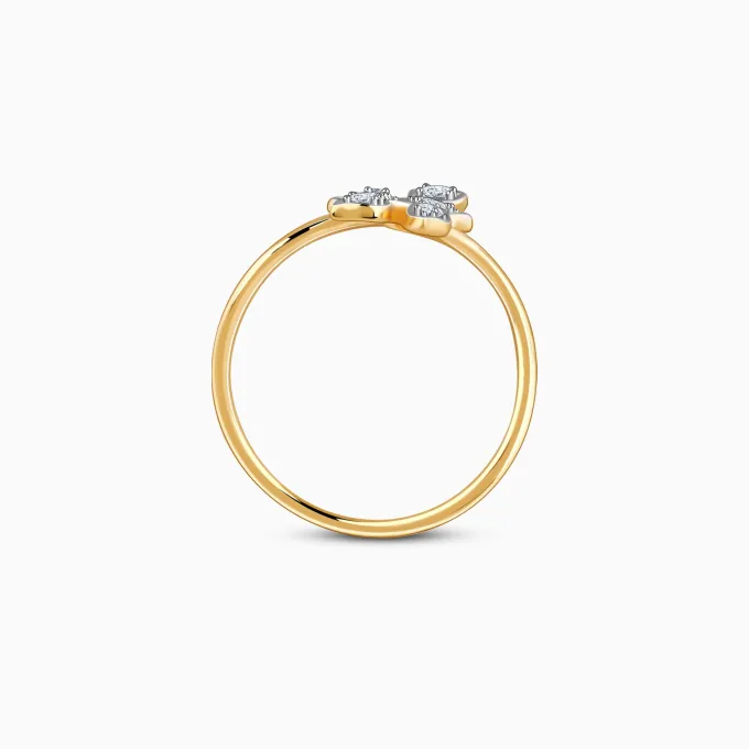 Gold Corolla Lab Grown Diamond Ring