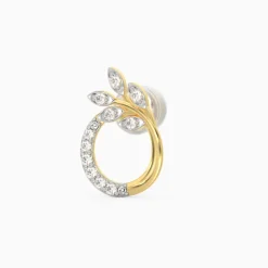 Gold Corsage Diamond Earrings