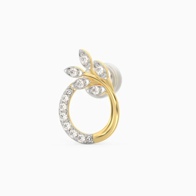 Gold Corsage Diamond Earrings