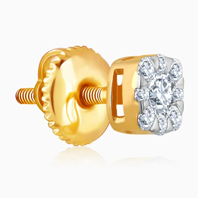 Gold Cosmic Star Lab Grown Diamond Earrings
