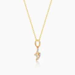 Gold Cradle Diamond Pendant