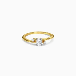 Gold Cross Tie Lab Grown Diamond Ring (Size 12)