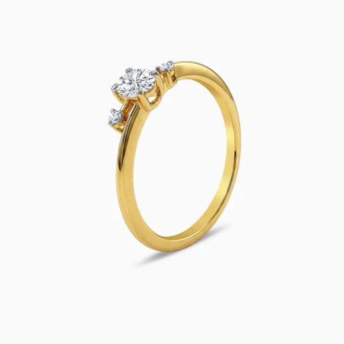Gold Cross Tie Lab Grown Diamond Ring (Size 12)