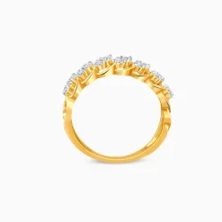 Gold Curl Lab Grown Diamond Ring