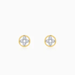 Gold Cute Lab Grown Diamond Stud Earrings