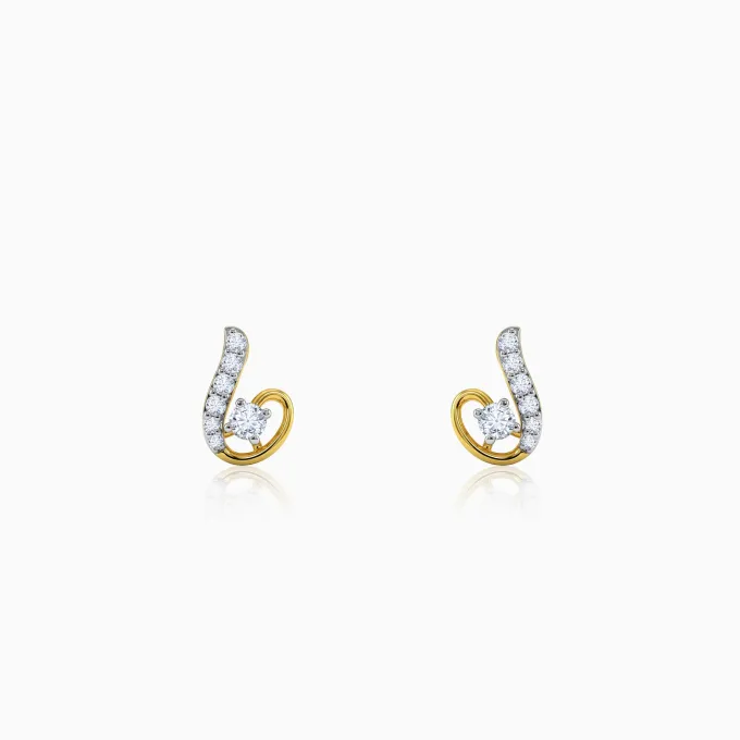 Gold Cute Shine Lab Grown Diamond Earrings