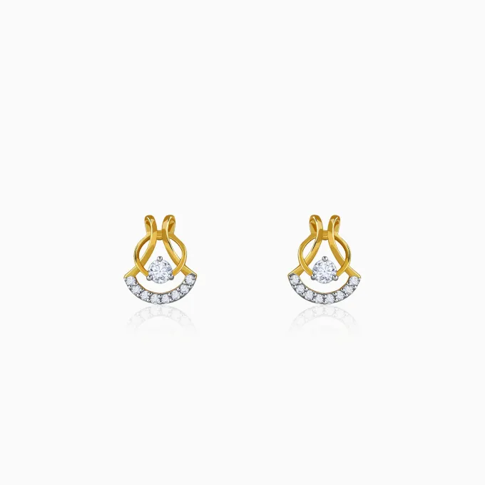 Gold Dancing Grace Lab Grown Diamond Earrings