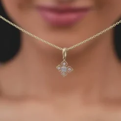 Gold Dazzling Diamond Pendant