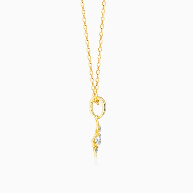 Gold Dazzling Diamond Pendant
