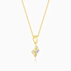 Gold Dazzling Diamond Pendant