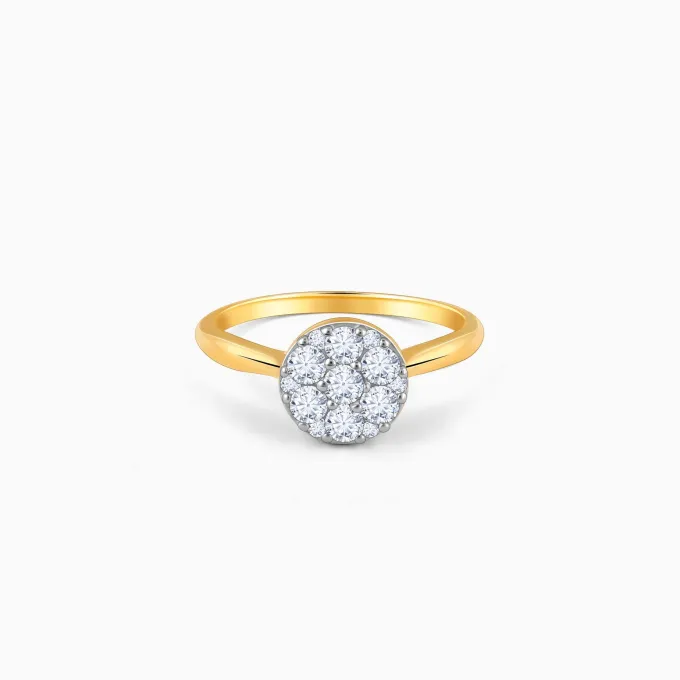 Gold Dew Drop Diamond Ring