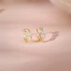 Gold Dewdrop Spark Lab Grown Diamond Earrings