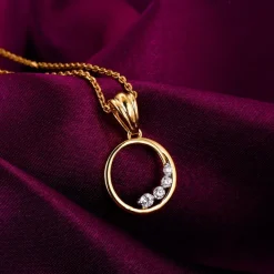 Gold Distant Melody Diamond Pendant