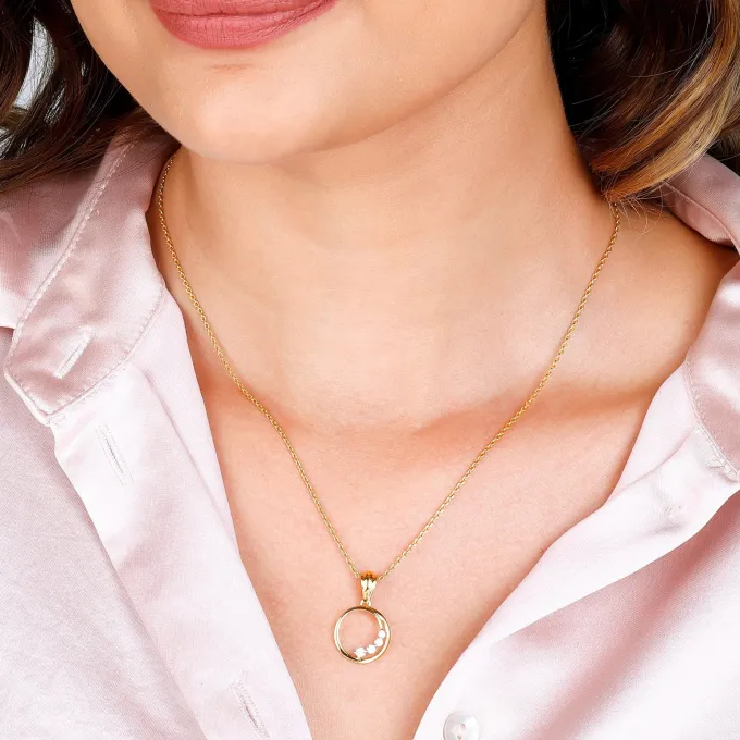 Gold Distant Melody Diamond Pendant