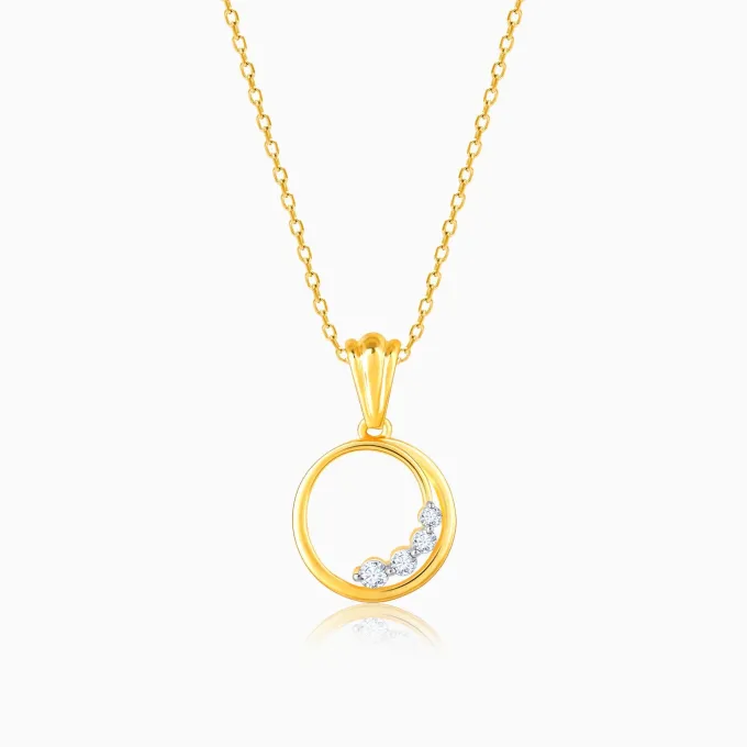 Gold Distant Melody Diamond Pendant