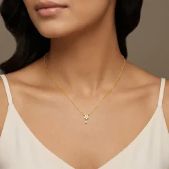 Gold Divine Blossom Lab Grown Diamond Necklace