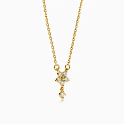 Gold Divine Blossom Lab Grown Diamond Necklace