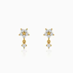 Gold Divine Blossom Lab Grown Diamond Earrings