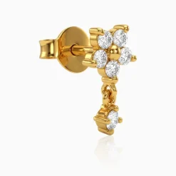 Gold Divine Blossom Lab Grown Diamond Earrings