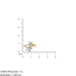 Gold Double Bloom Lab Grown Diamond Ring (Size 12)