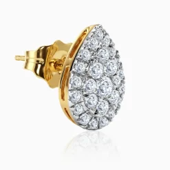 Gold Drape Lab Grown Diamond Earrings