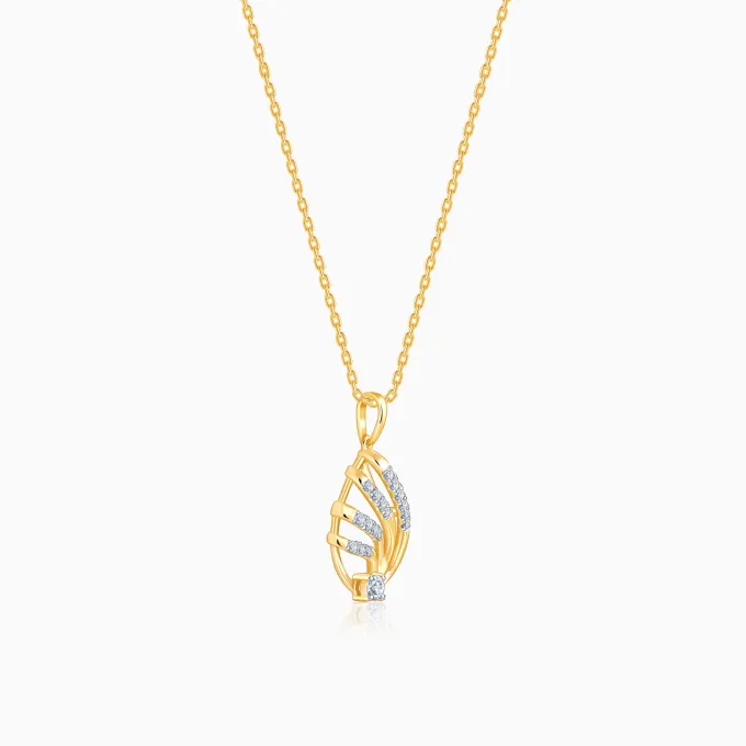 Gold Drop Lab Grown Diamond Pendant