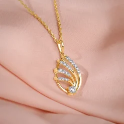 Gold Drop Lab Grown Diamond Pendant