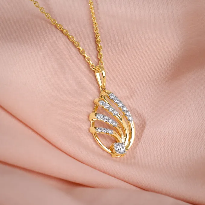 Gold Drop Lab Grown Diamond Pendant