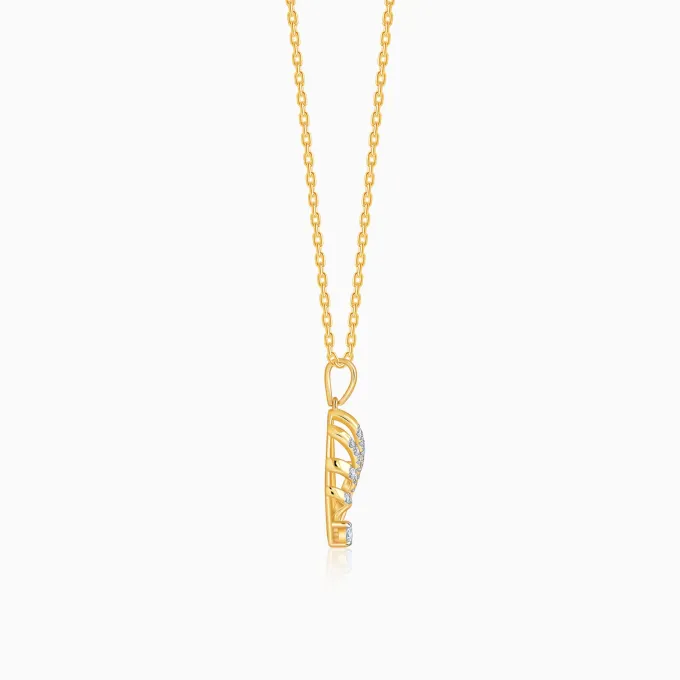 Gold Drop Lab Grown Diamond Pendant