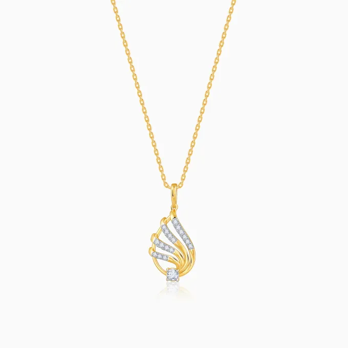 Gold Drop Lab Grown Diamond Pendant