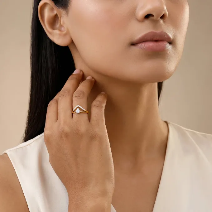 Gold Dual Path Lab Grown Diamond Ring (Size 12)