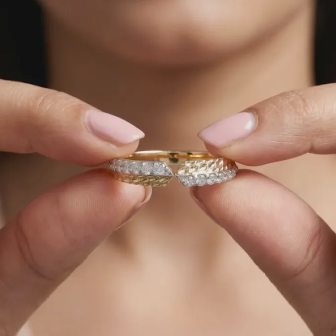 Gold Dynamic Lab Grown Diamond Ring (Size 12)
