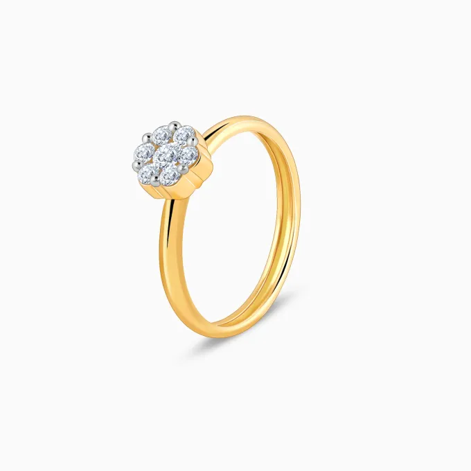 Gold Elegant Spark Diamond Ring