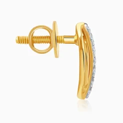 Gold Ellipse Glow Lab Grown Diamond Earrings