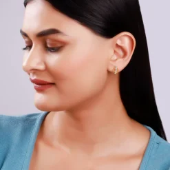 Gold Ellipse Glow Lab Grown Diamond Earrings