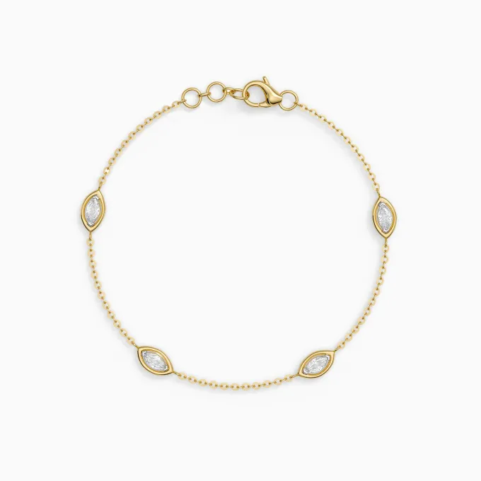 Gold Encircled Glow Lab Grown Diamond Bracelet