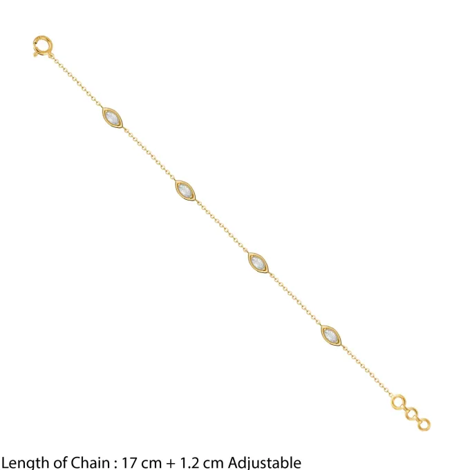 Gold Encircled Glow Lab Grown Diamond Bracelet