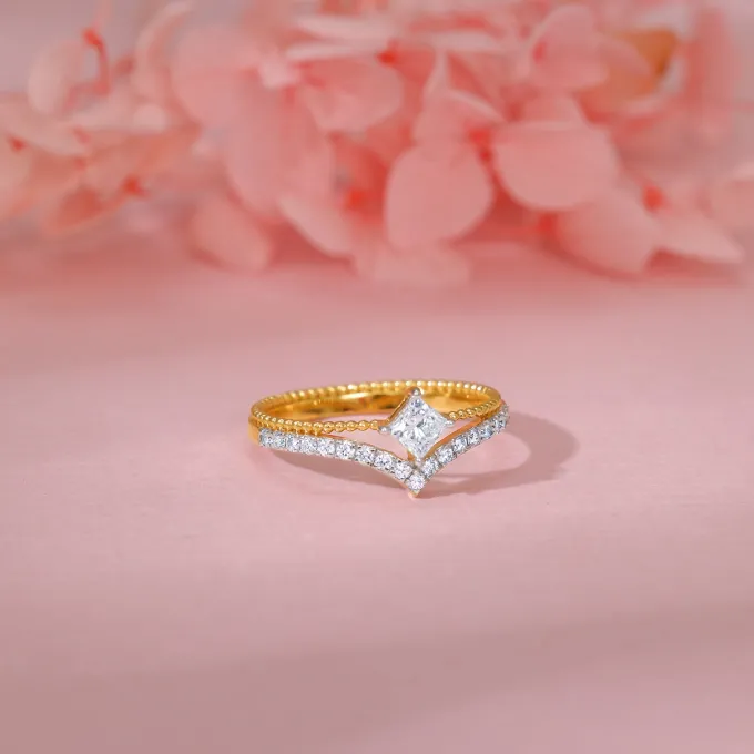Gold Enigma Layered Lab Grown Diamond Ring