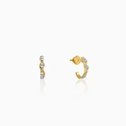 Gold Eterna Lab Grown Diamond Earrings