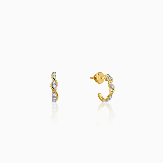 Gold Eterna Lab Grown Diamond Earrings
