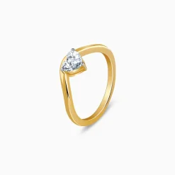 Gold Eternal Flame Solitaire Lab Grown Diamond Ring