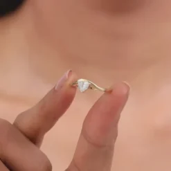 Gold Eternal Flame Solitaire Lab Grown Diamond Ring
